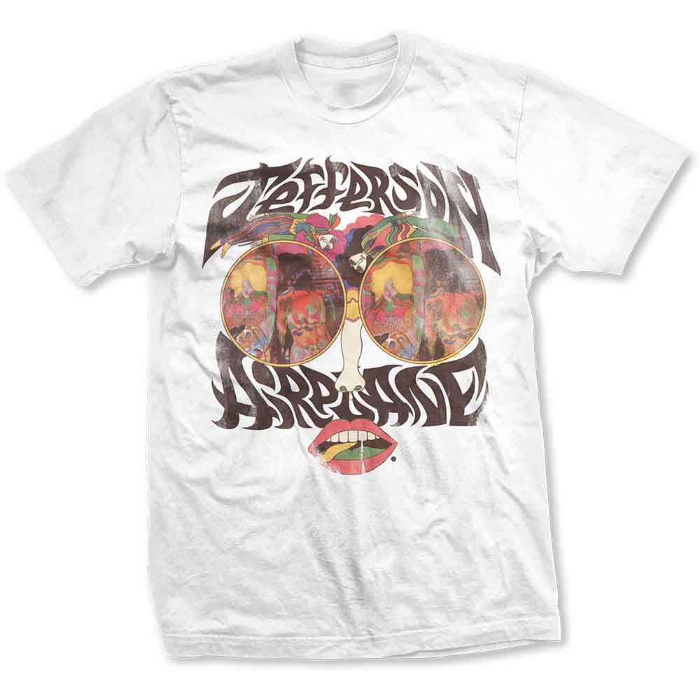 Jefferson Airplane Unisex T-Shirt Lips White (XXL)