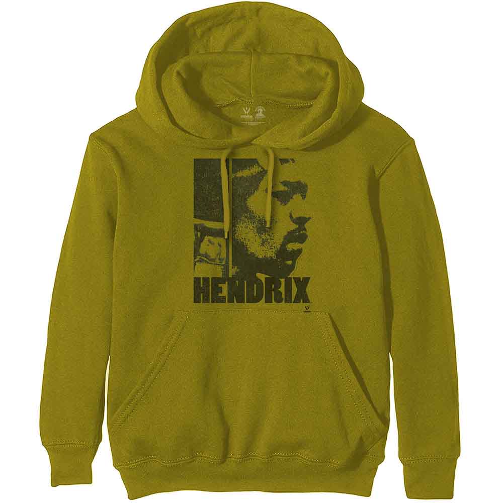 Jimi Hendrix Unisex Pullover Hoodie Let Me Live Green (M)