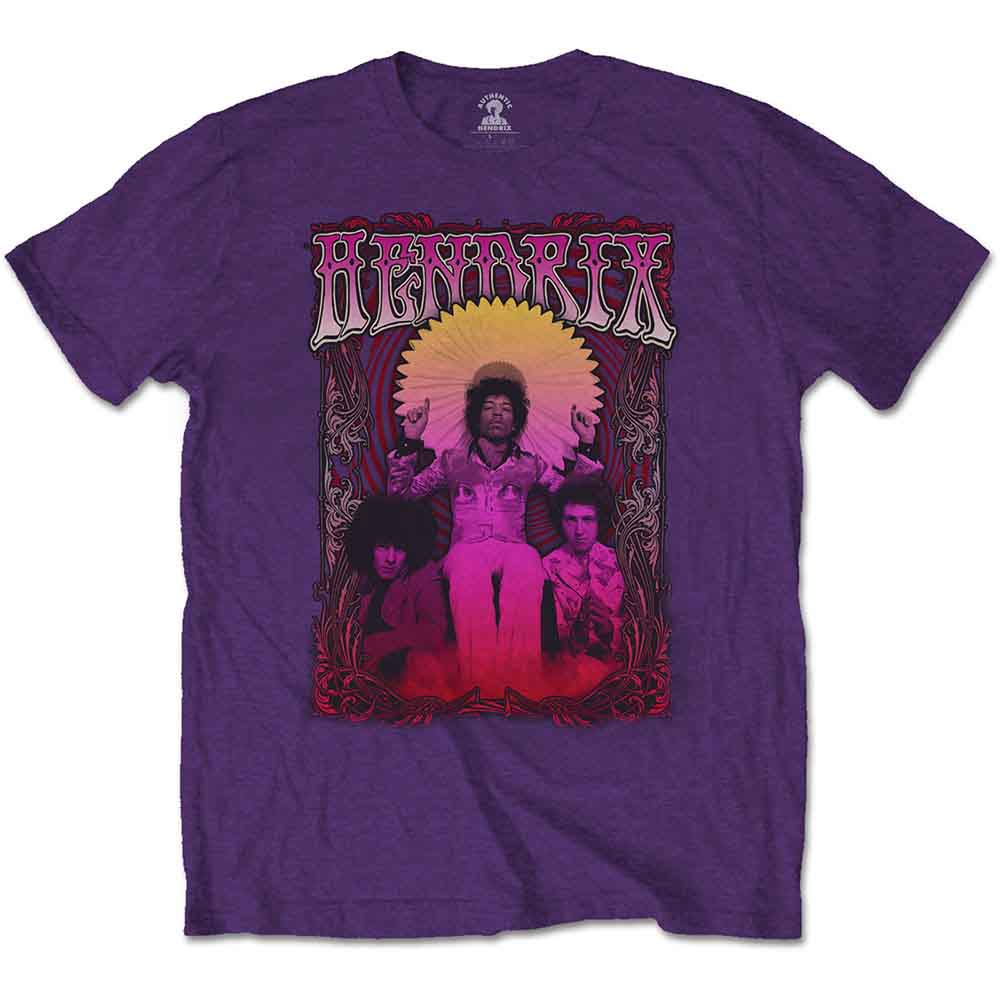 Jimi Hendrix Unisex T-Shirt Karl Ferris Wheel Purple (XXL)