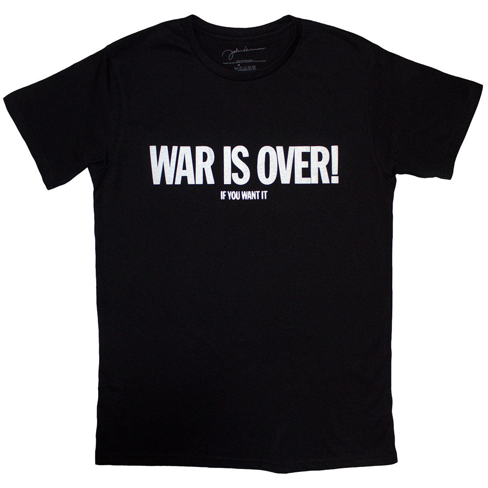 John Lennon Unisex T-Shirt War Is Over Black (XXL)