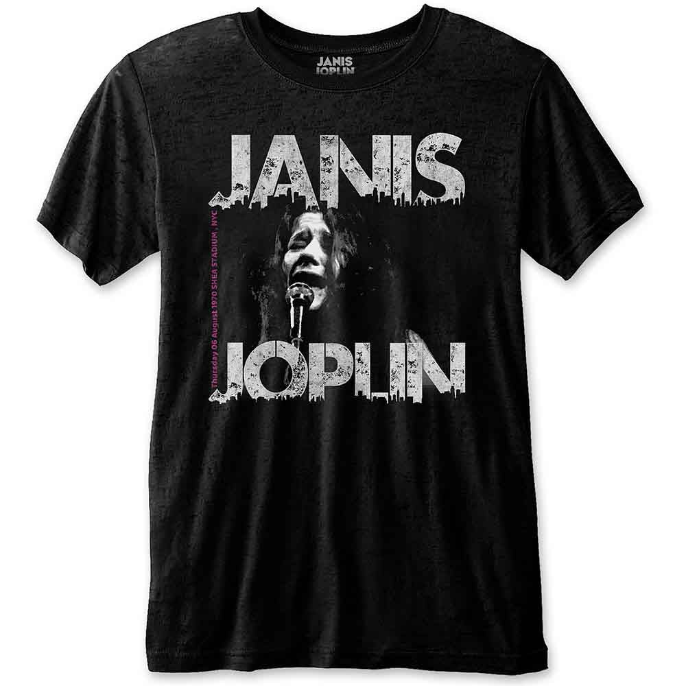 Janis Joplin Unisex Eco T-Shirt Shea '70 Black (XL)