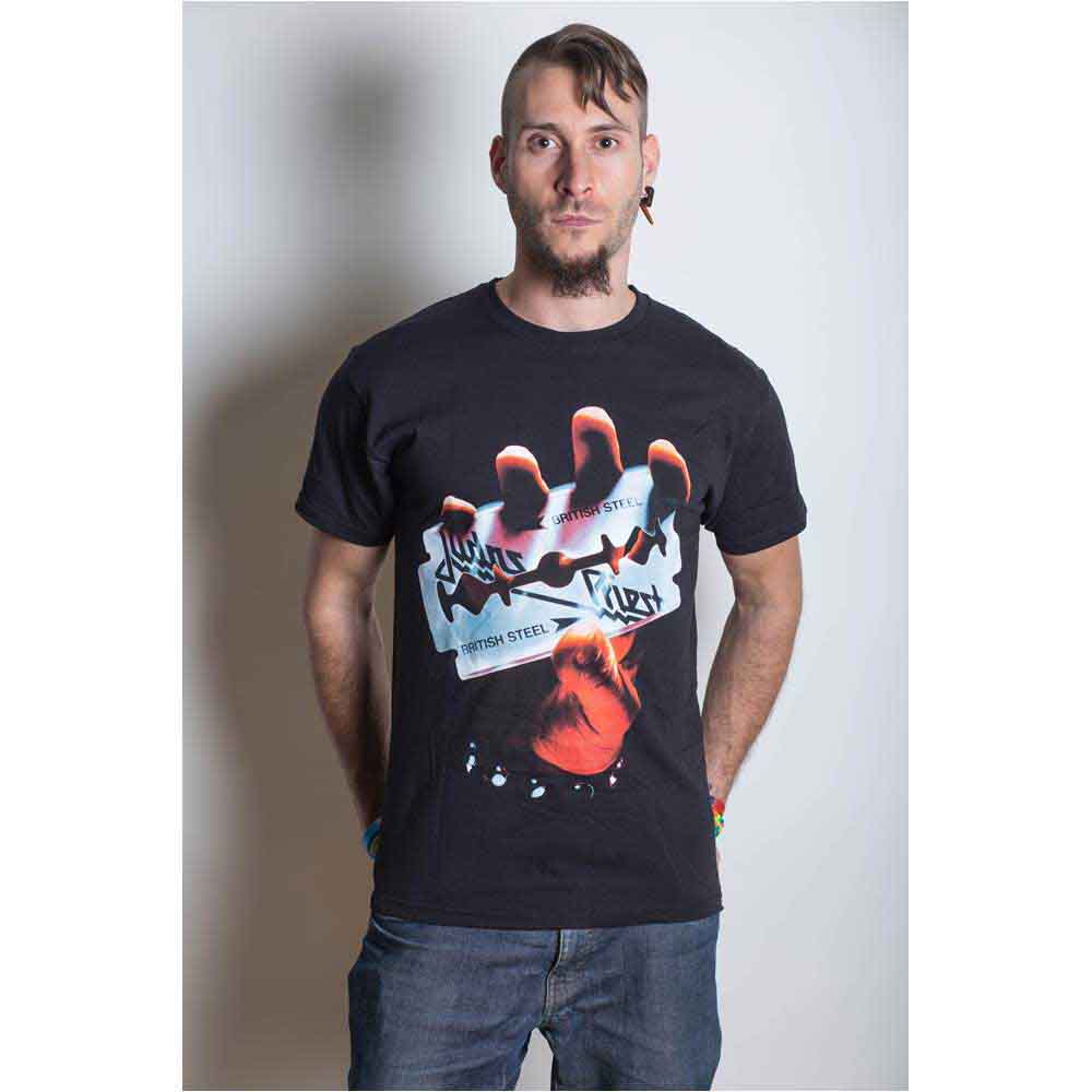 Judas Priest Men's T-Shirt British Steel Black (L)