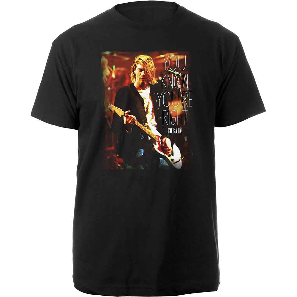 Kurt Cobain Unisex T-Shirt You Know You're Right Black (M)