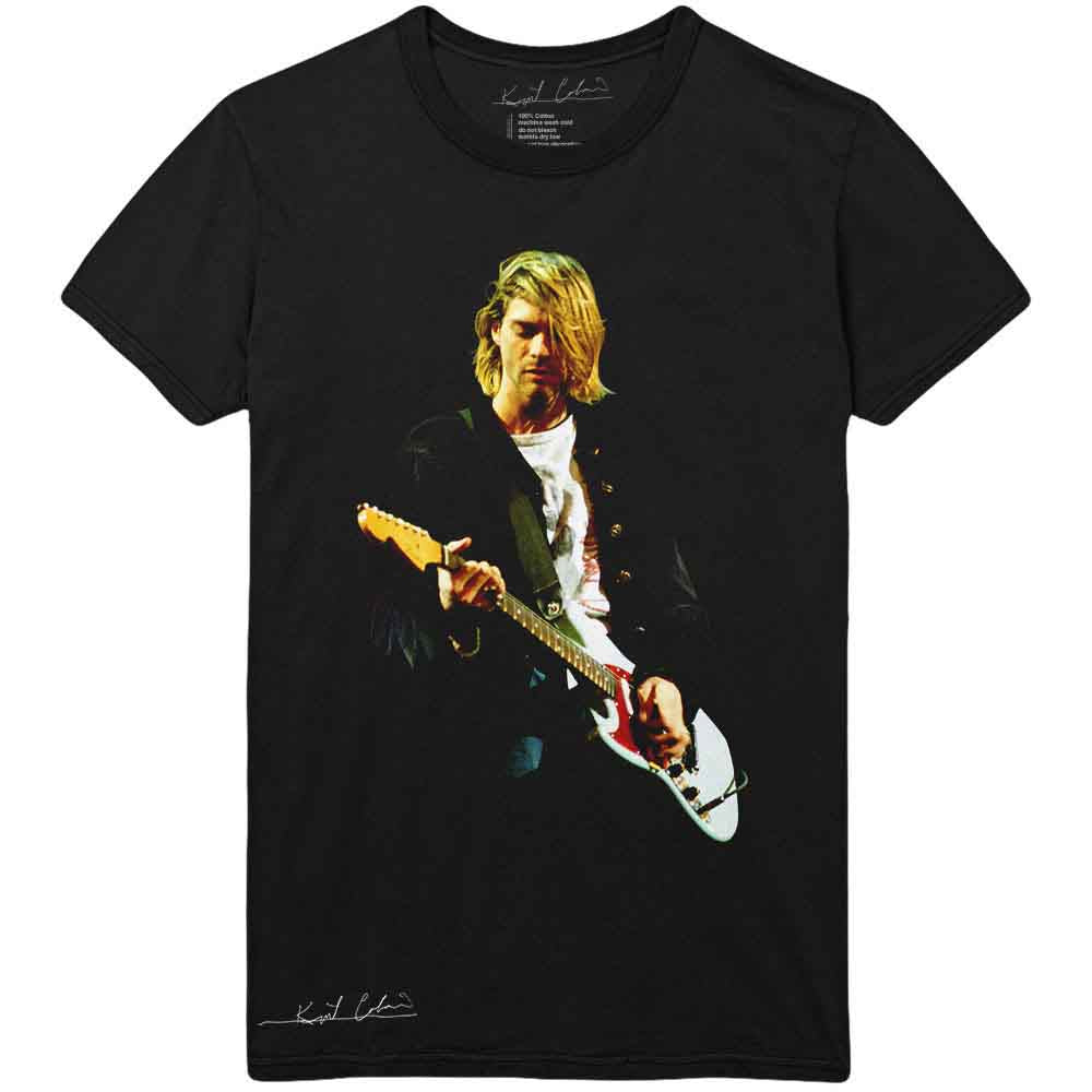 Kurt Cobain Unisex T-Shirt Guitar Photo Colour Black (M)