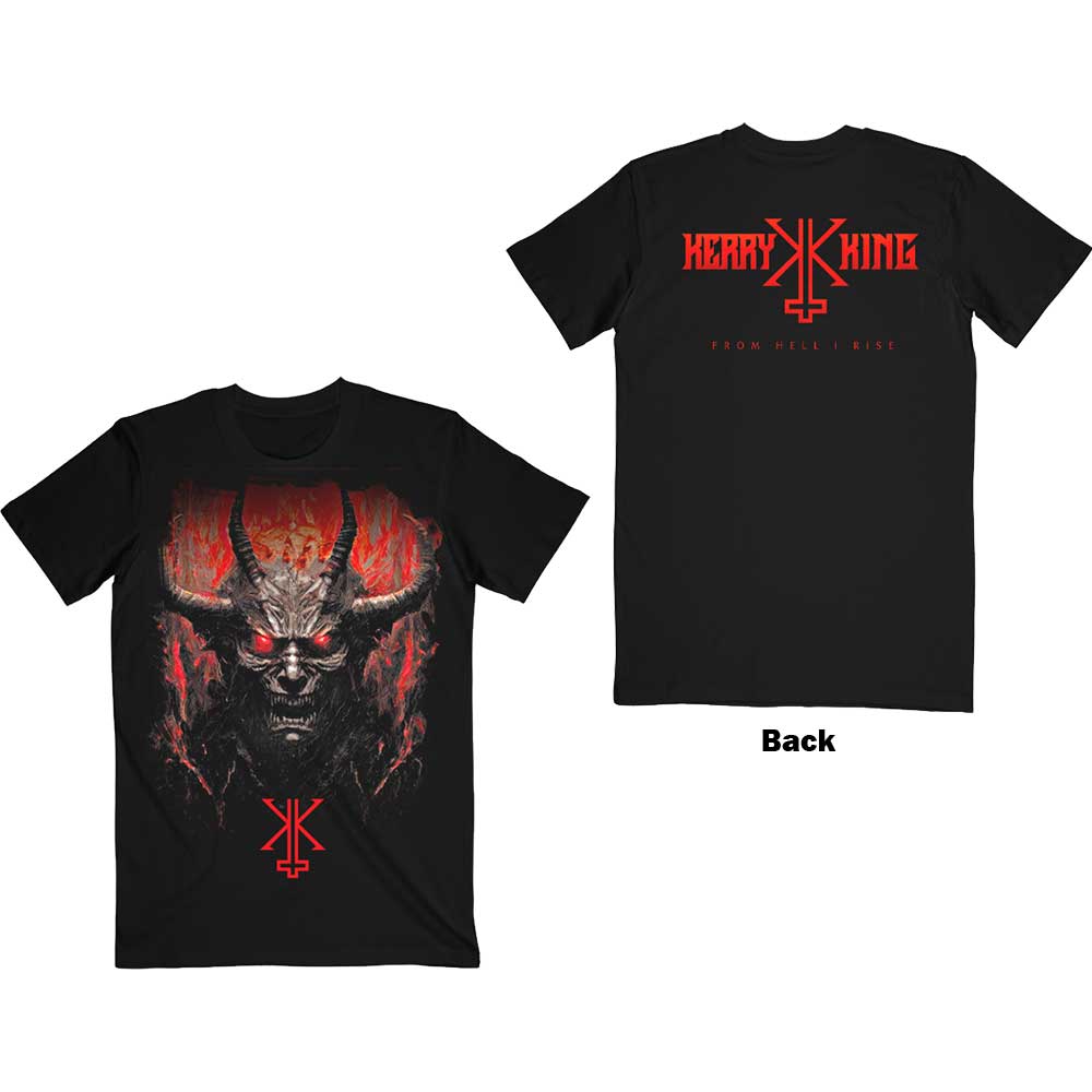 Kerry King Unisex T-Shirt From Hell I Rise F&B (Back Print) Black (L)