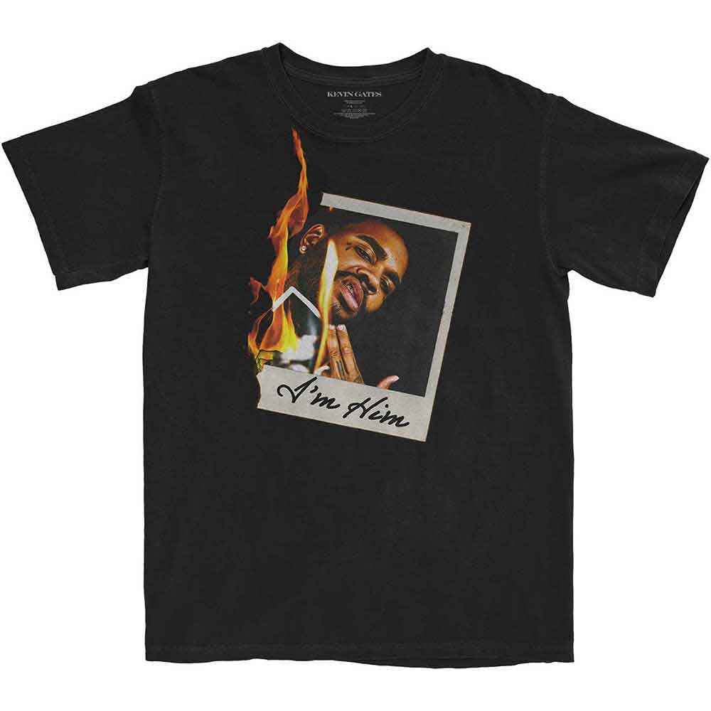 Kevin Gates Unisex T-Shirt Polaroid Flame Black (S)