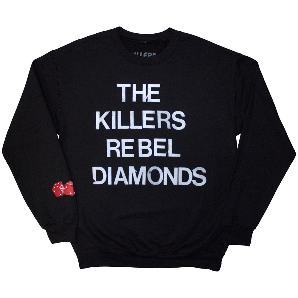 The Killers Unisex Sweatshirt Tour '24 Rebel Diamonds Stacked Black (M)