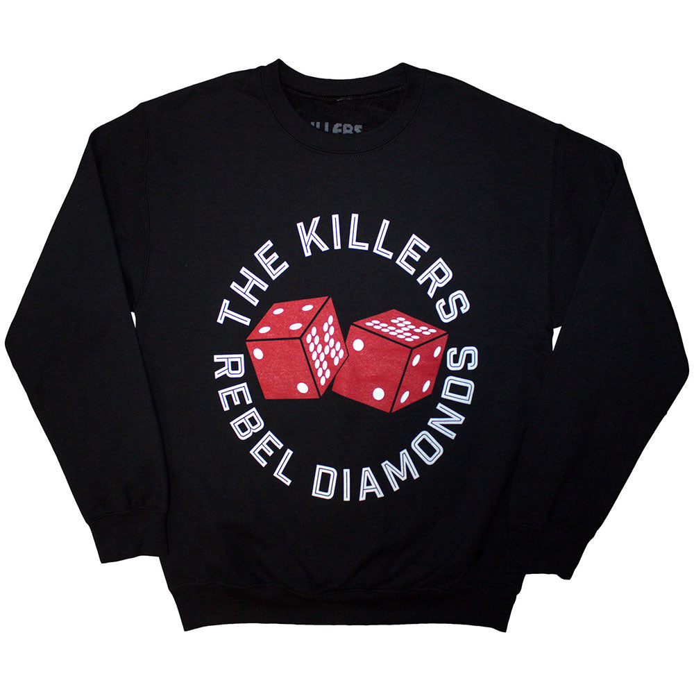 The Killers Unisex Sweatshirt Tour '24 Rebel Diamonds Dice (Ex-Tour) Black (XL)