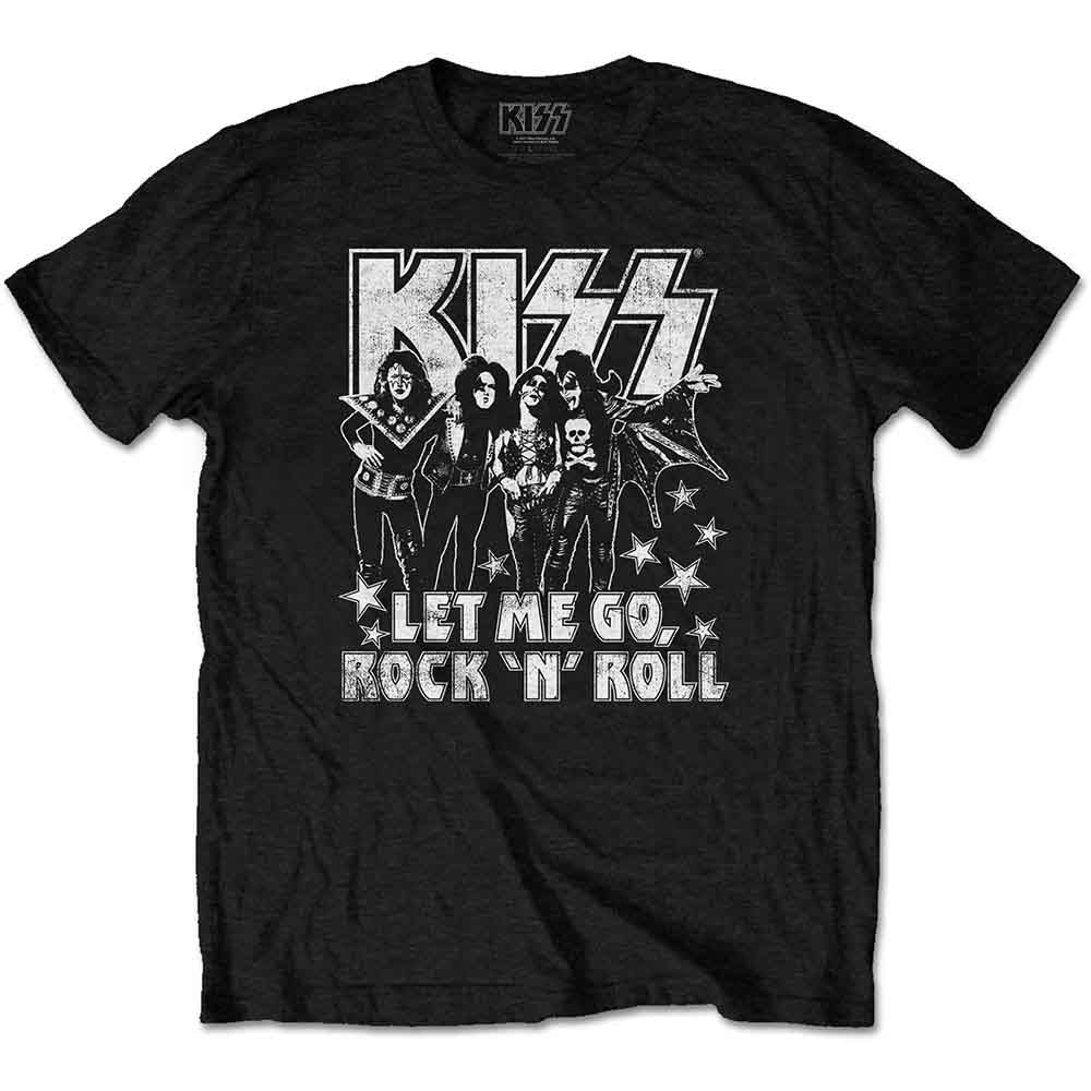 KISS Unisex T-Shirt Let Me Go Black (S)