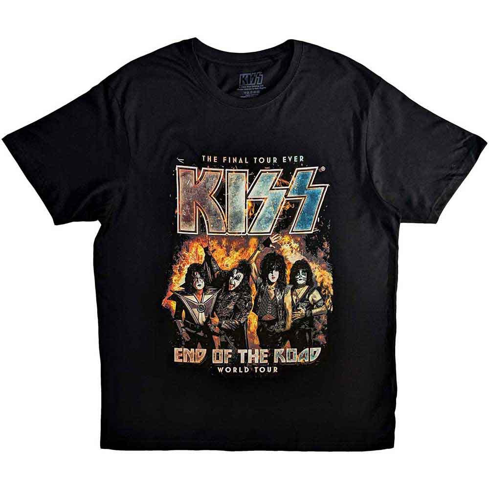 KISS Unisex T-Shirt End Of The Road Final Tour Black (S)
