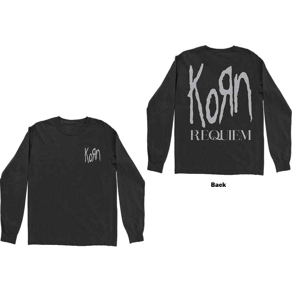 Korn Unisex T-Shirt Requiem (Back Print) Black (XL)