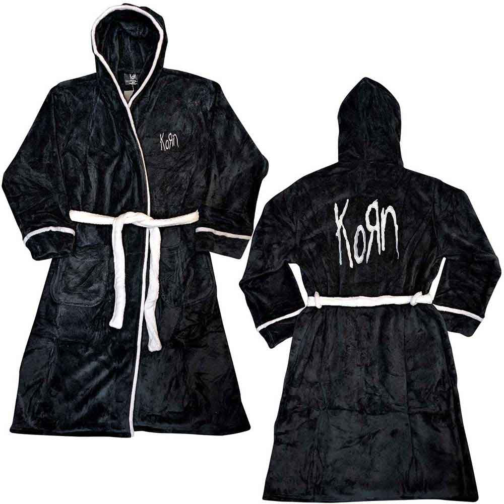 Korn Unisex Bathrobe Logo Black (M/L)