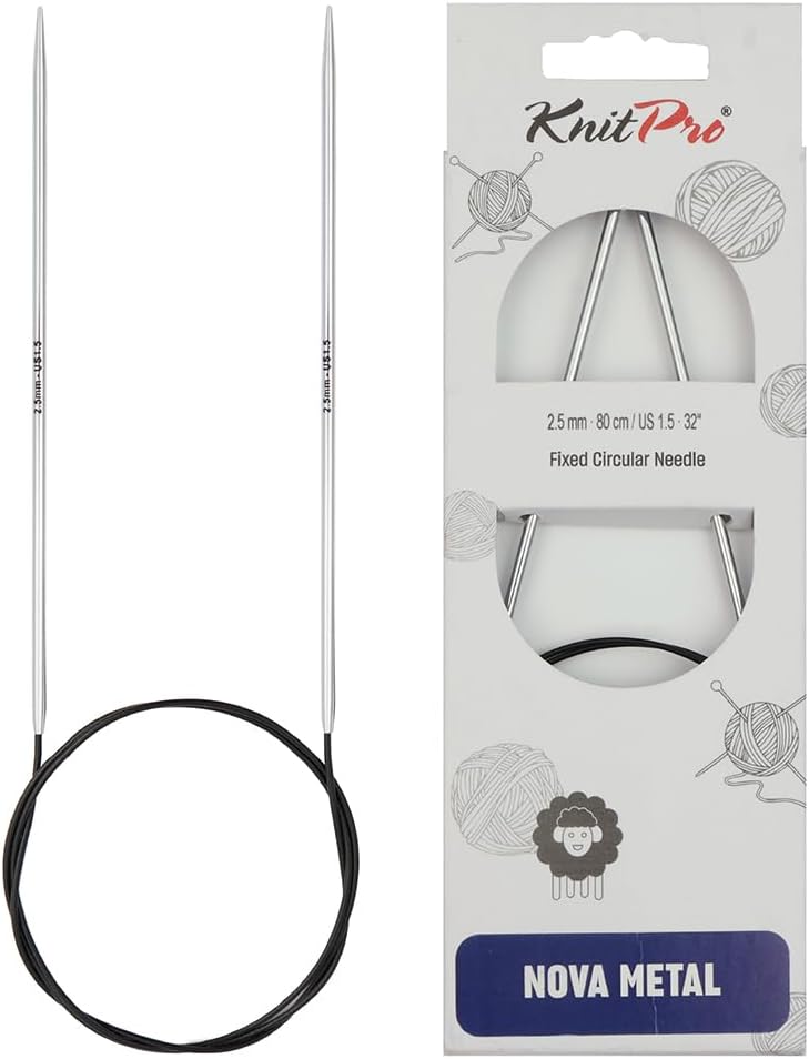 KnitPro Knitting Pins Circular Fixed Nova Metal 40cm x 2.50mm