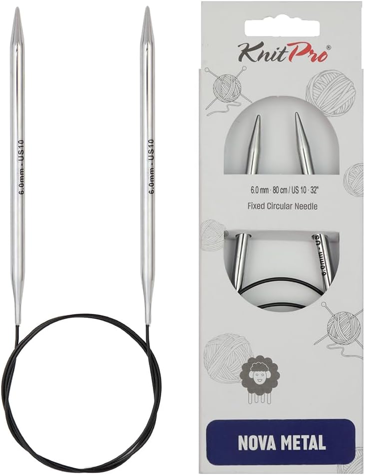 KnitPro Knitting Pins Circular Fixed Nova Metal 40cm x 6.00mm