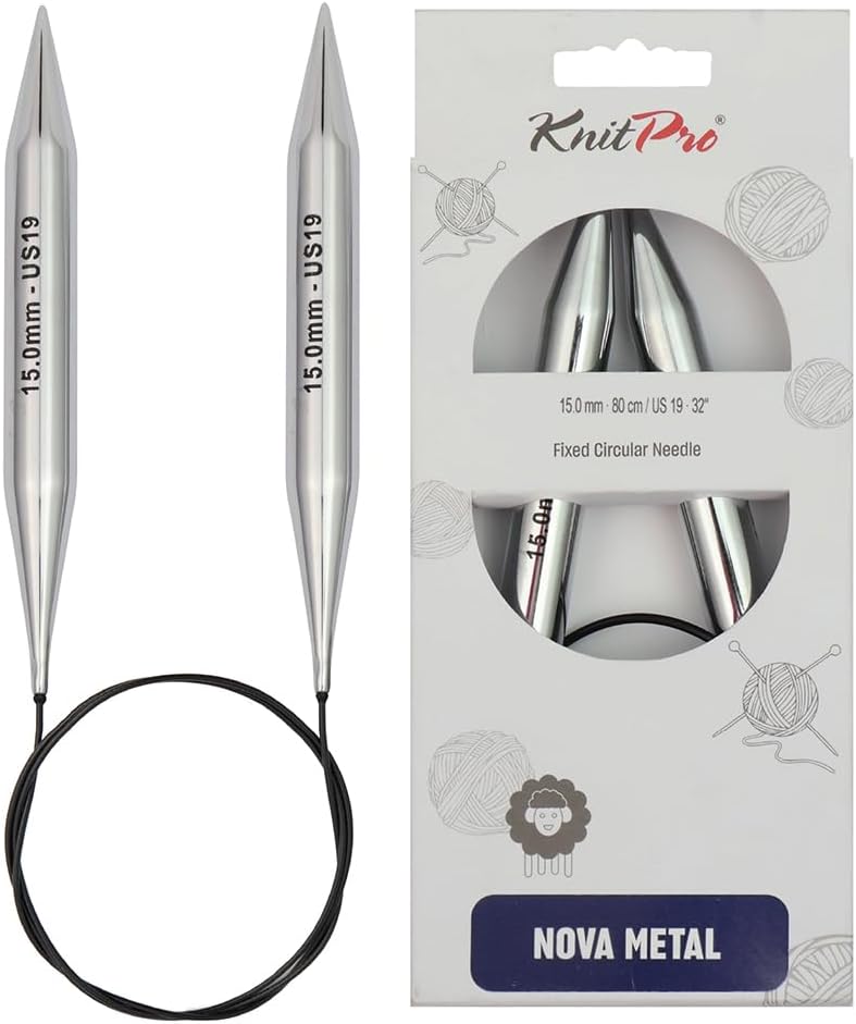KnitPro Knitting Pins Circular Fixed Nova Metal 100cm x 15.00mm