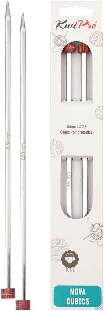 KnitPro Knitting Pins Single-Ended Nova Cubics 30cm x 6.50mm (Pair)