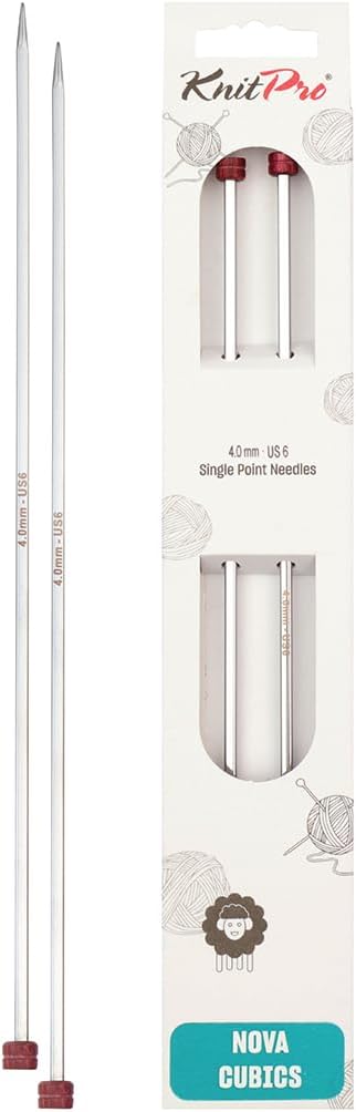 KnitPro Knitting Pins Single-Ended Nova Cubics 35cm x 4.00mm (Pair)