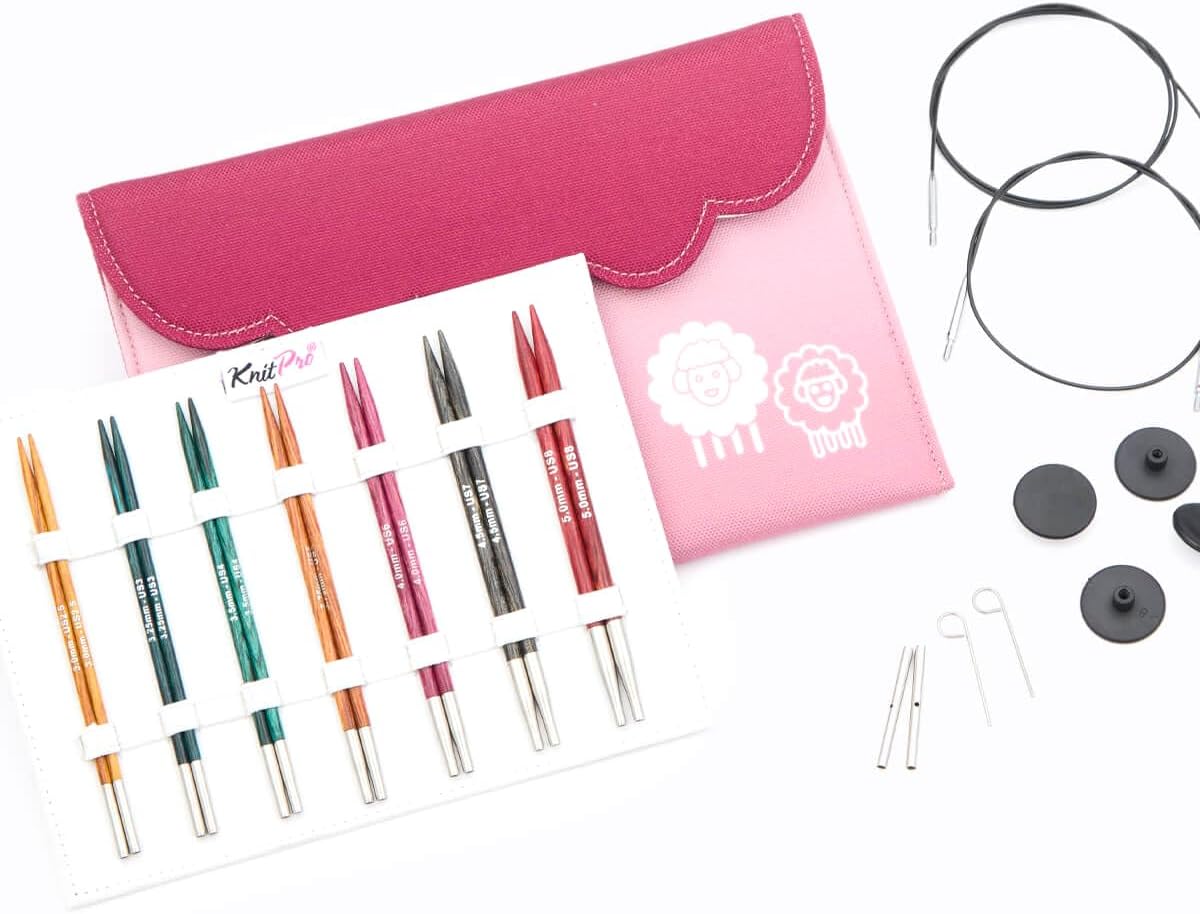 KnitPro Knitting Pins Dreamz Circular Interchangeable 13cm Midi Set