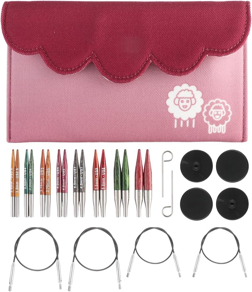 KnitPro Knitting Pins Dreamz Circular Interchangeable 5cm Mini Set