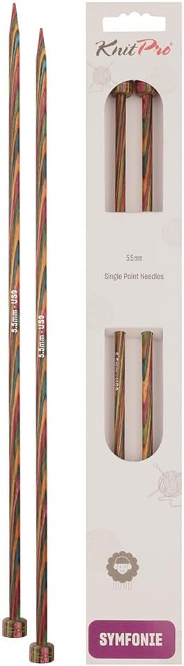 KnitPro Knitting Pins Single-Ended Symfonie 30cm x 5.50mm (Pair)