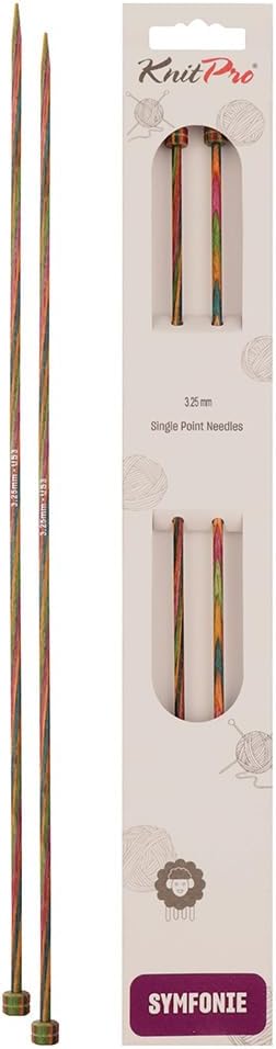 KnitPro Knitting Pins Single-Ended Symfonie 40cm x 3.25mm (Pair)