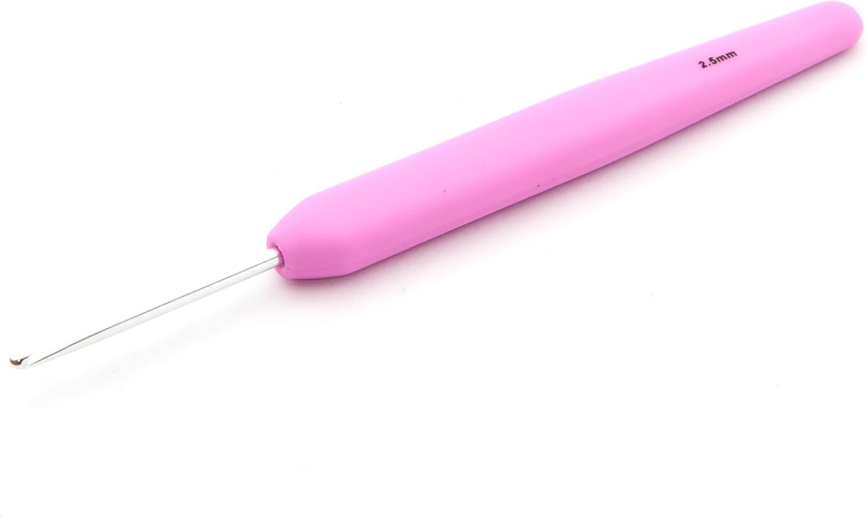 KnitPro Crochet Hook Waves 2.0 Fuchsia 2.50mm Soft Grip Handle