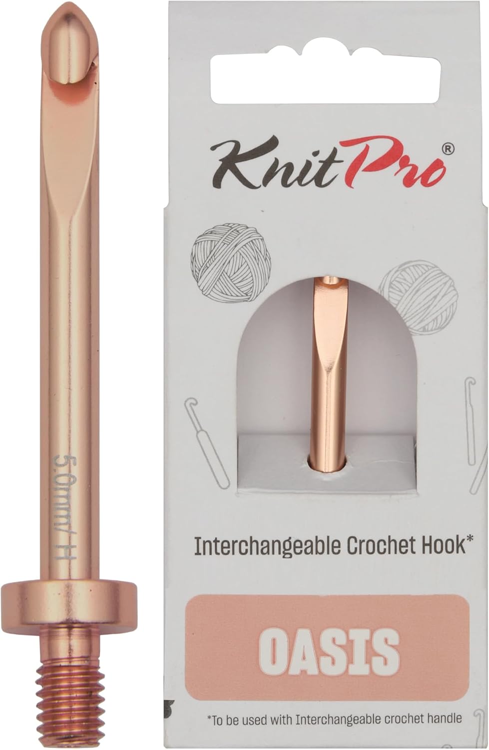 KnitPro Crochet Hook Oasis Interchangeable Head 4.50mm (Single)