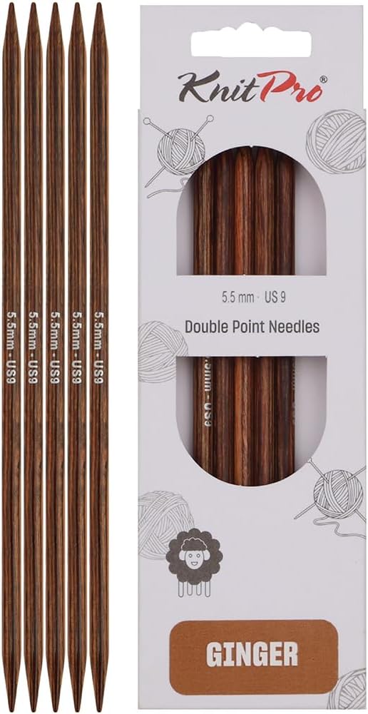 KnitPro Knitting Pins Double-Ended Ginger 20cm x 5.50mm (5pc)