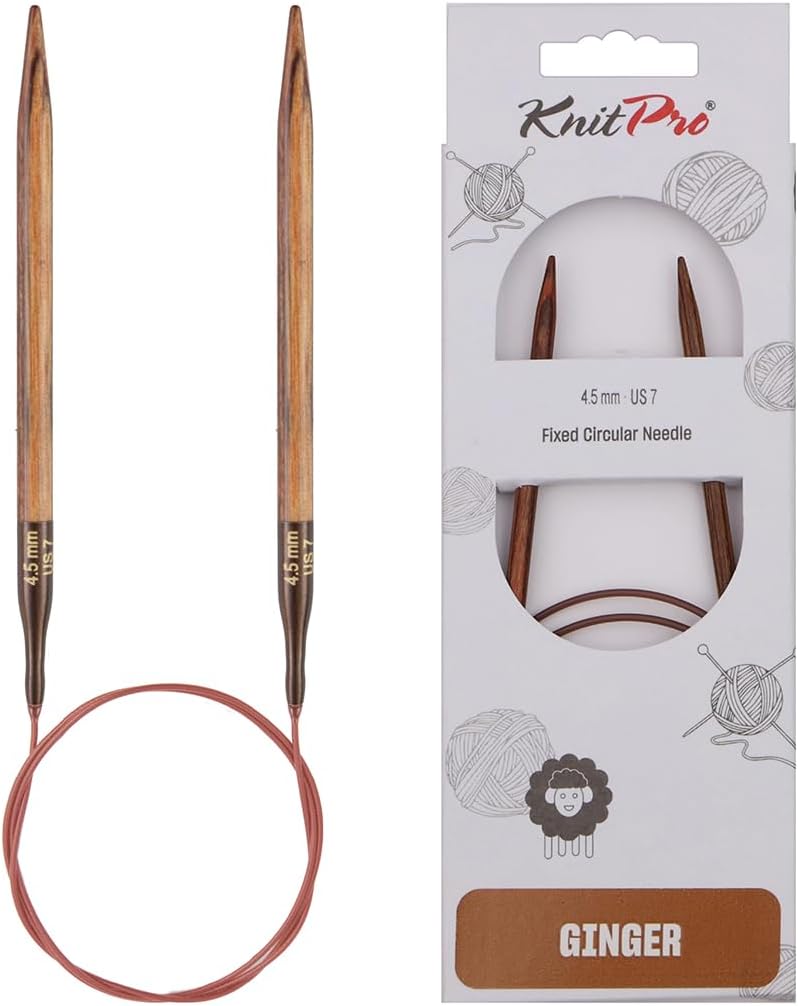 KnitPro Knitting Pins Circular Fixed Ginger 40cm x 4.50mm