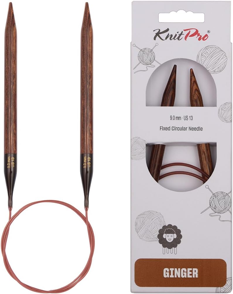 KnitPro Knitting Pins Circular Fixed Ginger 60cm x 9.00mm