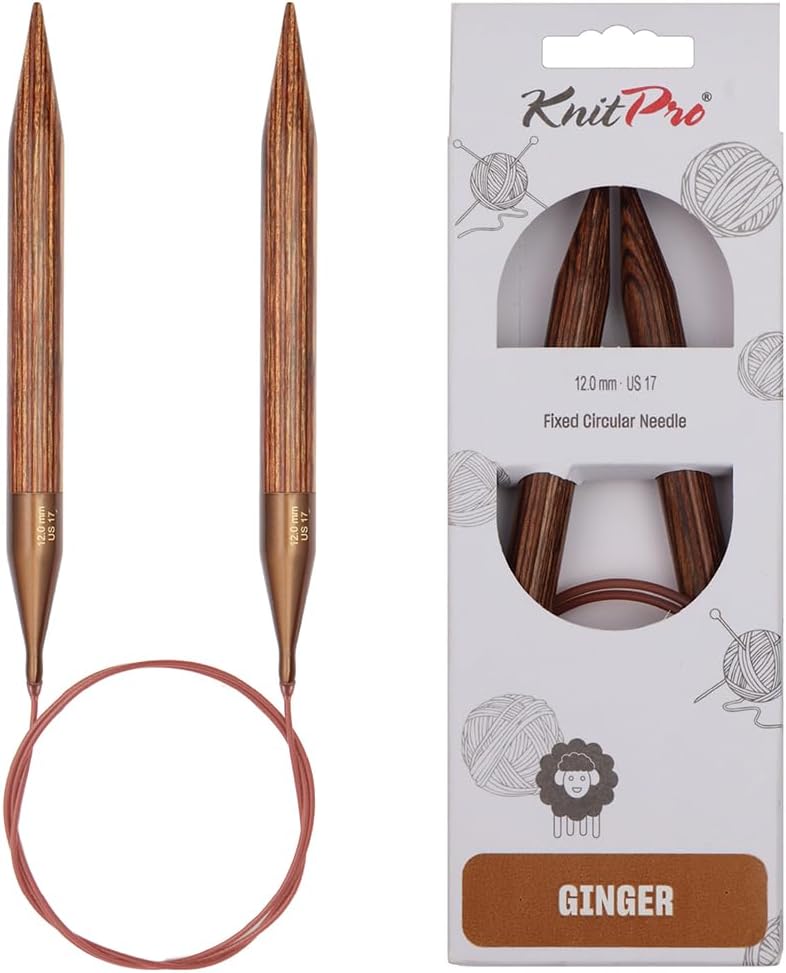 KnitPro Knitting Pins Circular Fixed Ginger 60cm x 12.00mm