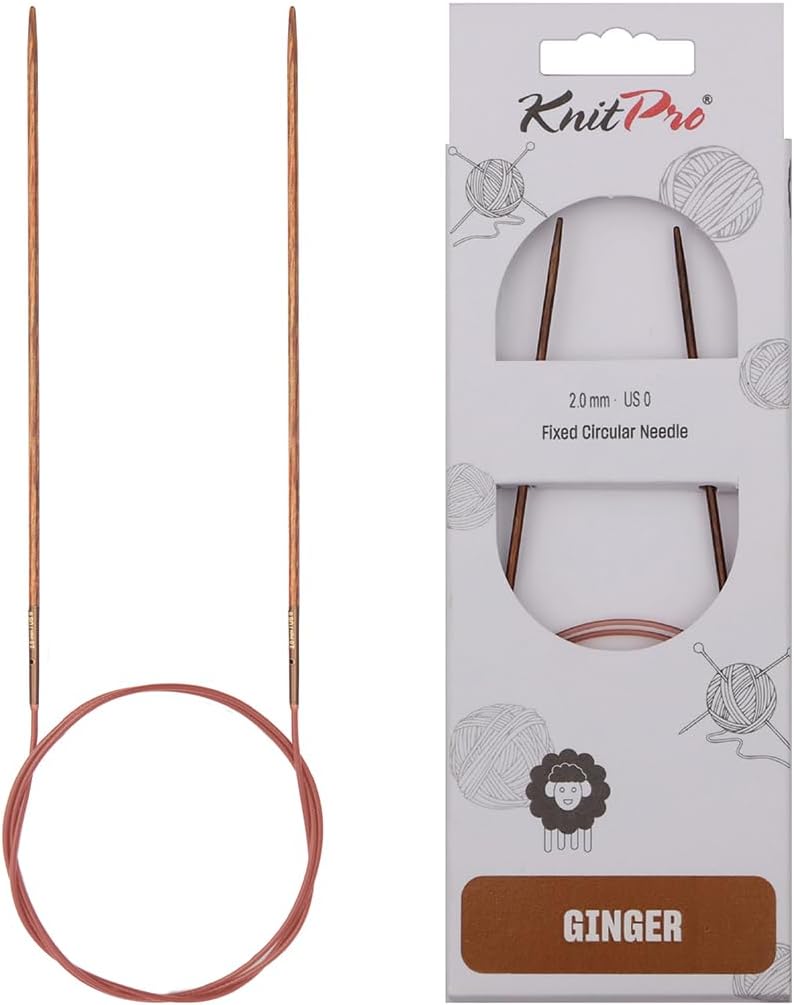 KnitPro Knitting Pins Circular Fixed Ginger 100cm x 2.00mm