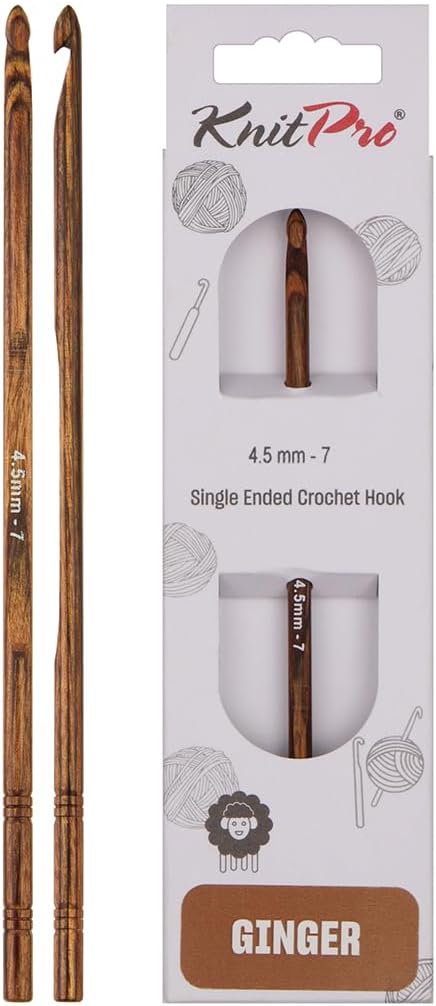 KnitPro Crochet Hook Ginger 15cm x 4.50mm (Single Ended)