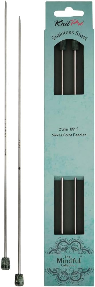 KnitPro Knitting Pins Single-Ended The Mindful Collection 30cm x 2.50mm (Pair)