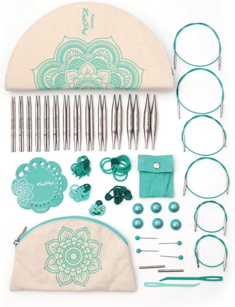 KnitPro Knitting Pin Set Circular Interchangeable (10cm) Mindful Collection - Passion