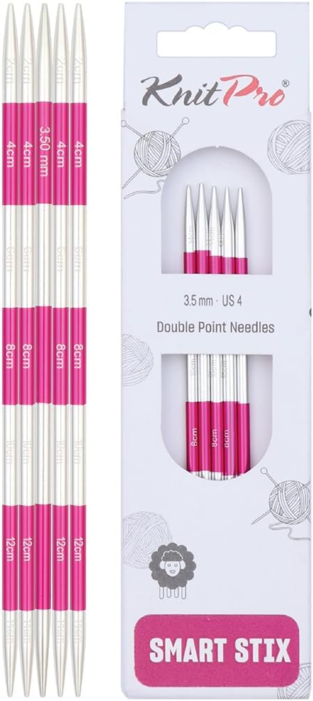 KnitPro Knitting Pins Double-Ended Smartstix Pink 14cm x 3.50mm (5pc)
