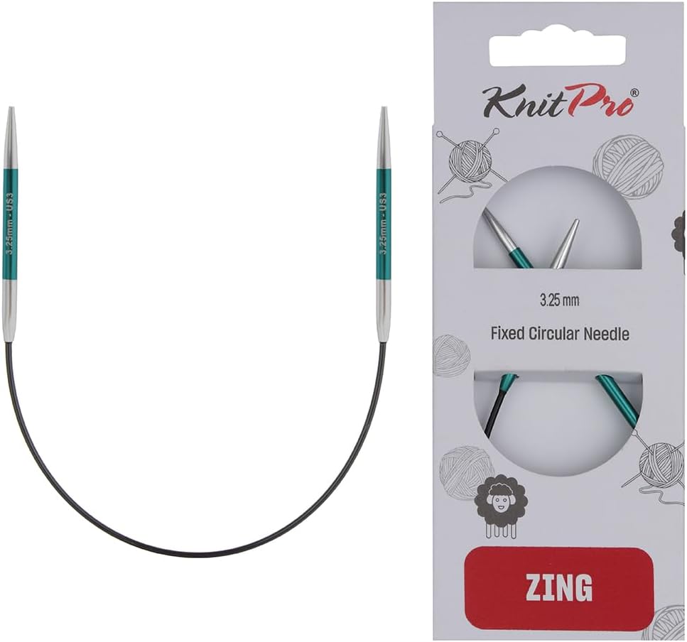 KnitPro Knitting Pins Circular Fixed Zing 25cm x 3.25mm