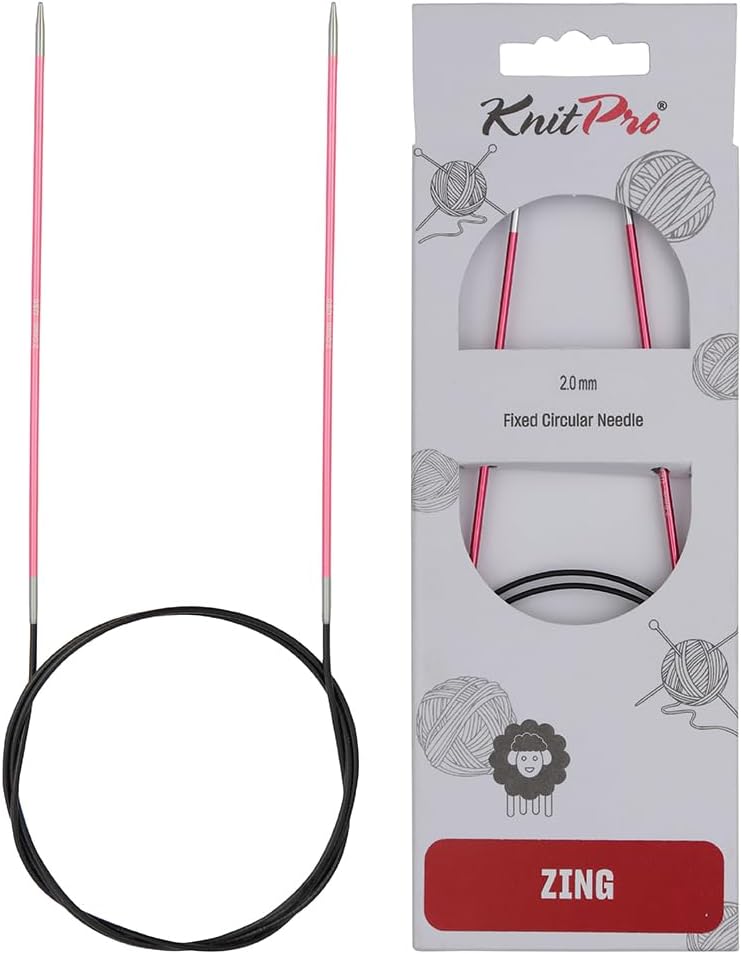 KnitPro Knitting Pins Circular Fixed Zing 100cm x 2.00mm