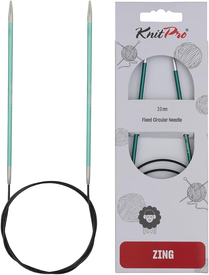 KnitPro Knitting Pins Circular Fixed Zing 100cm x 3.25mm