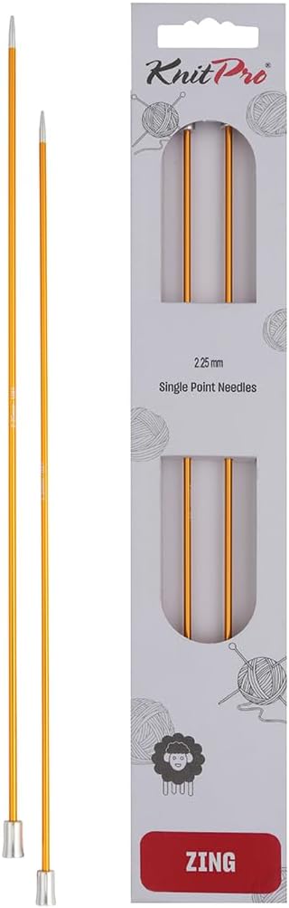 KnitPro Knitting Pins Single-Ended Zing 40cm x 2.25mm (Pair)