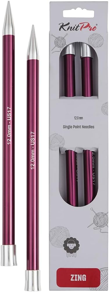 KnitPro Knitting Pins Single-Ended Zing 40cm x 12.00mm (Pair)