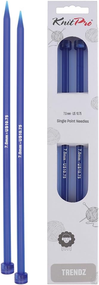 KnitPro Knitting Pins Single-Ended Trendz 25cm x 7.00mm (Pair)