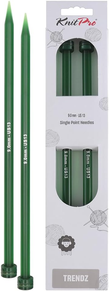 KnitPro Knitting Pins Single-Ended Trendz 35cm x 9.00mm (Pair)