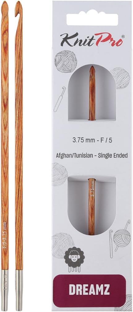 KnitPro Crochet Hook Dreamz Tunisian Interchangeable 15cm x 3.75mm F/5 (Single Ended)