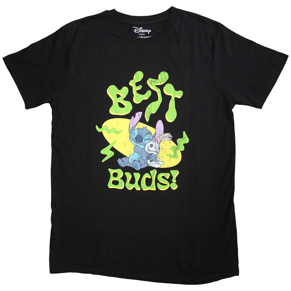 Disney Unisex T-Shirt Lilo & Stitch - Stitch Best Buds Black (M)