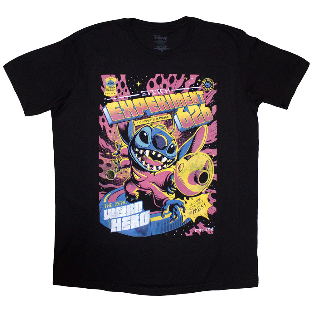 Disney Unisex Lilo & Stitch Unisex T-Shirt Experiment 626 Black (XL)
