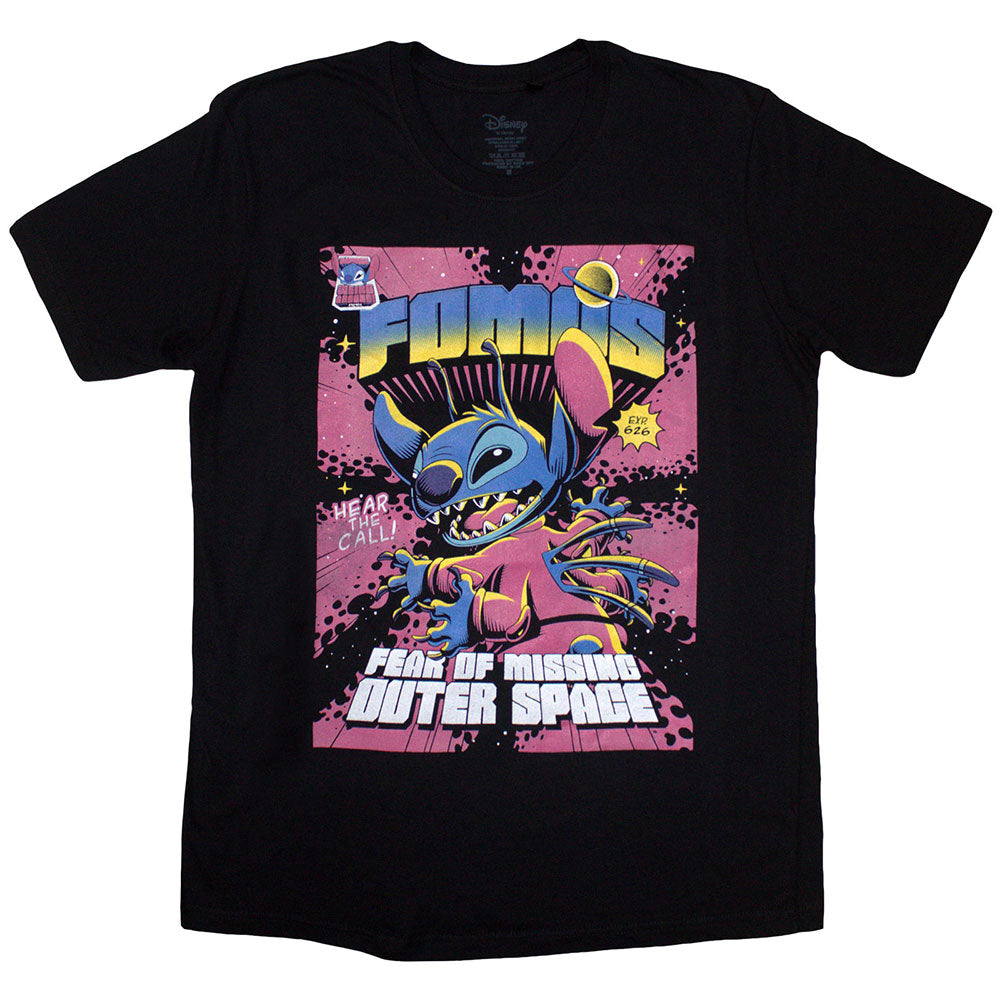 Disney Unisex Lilo & Stitch Unisex T-Shirt FOMOS Black (XXL)
