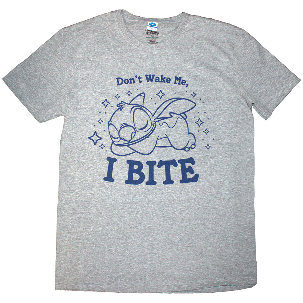 Disney Unisex T-Shirt Lilo & Stitch - Stitch I Bite Grey (S)