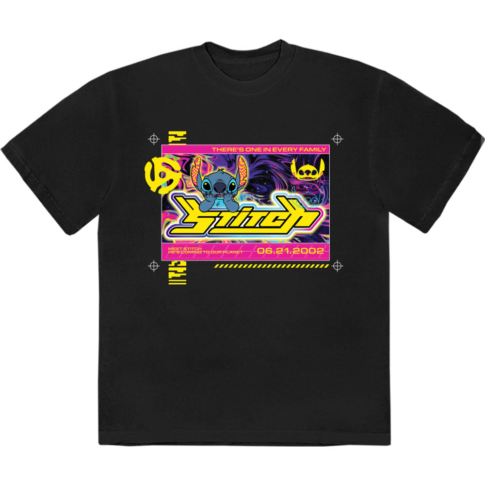 Disney Unisex T-Shirt Lilo & Stitch One In Every Family Black (XL)
