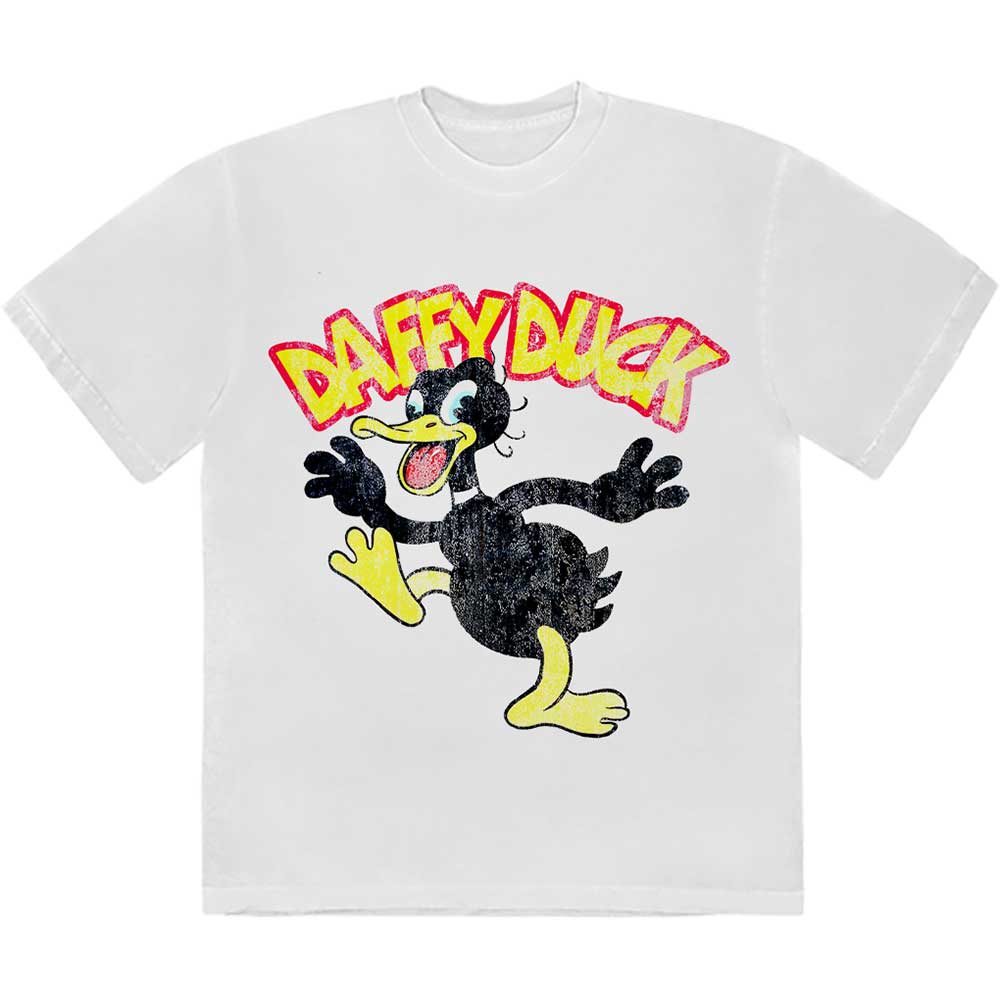 Looney Tunes Unisex T-Shirt Daffy Duck White (M)
